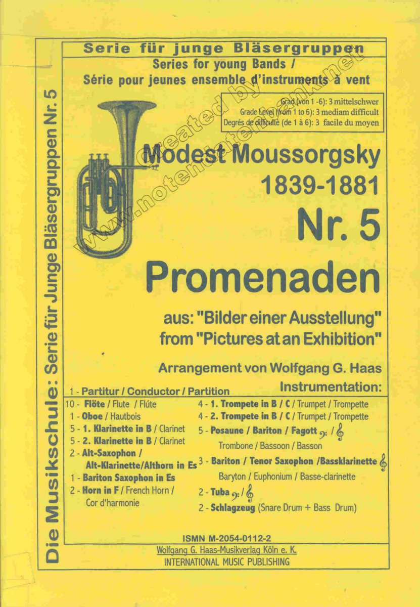 Promenaden aus 'Bilder einer Ausstellung', Die - hier klicken