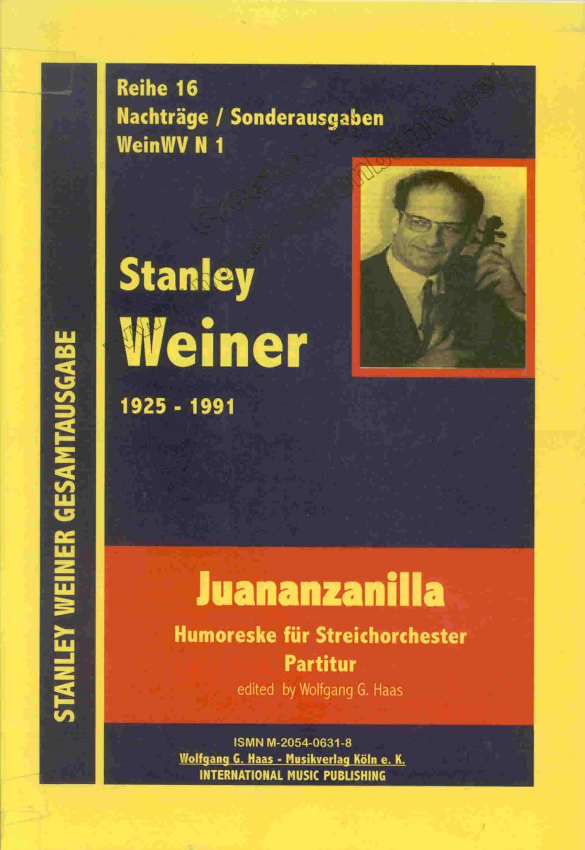Juananzanilla, Humoreske f�r Streichorchester (Partitur und Stimmen) - hier klicken
