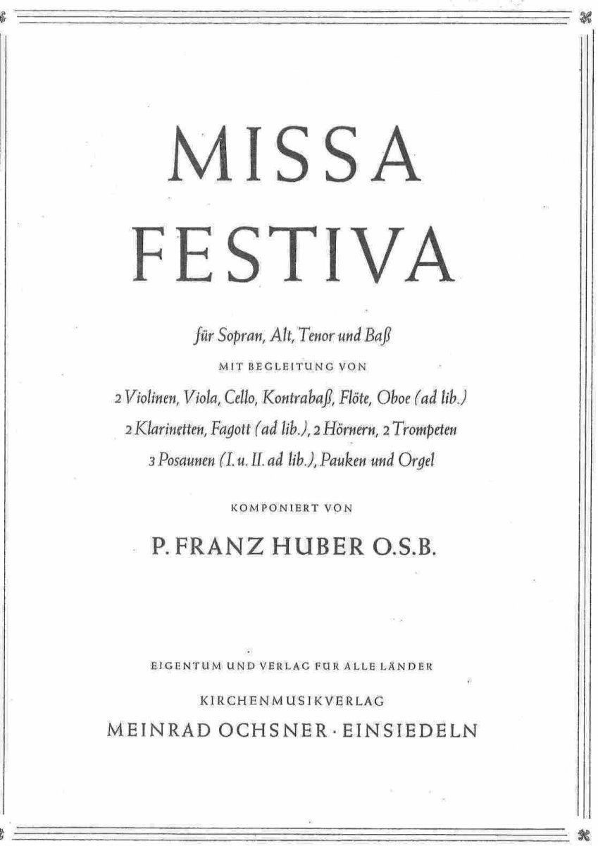 Missa festiva in G-Dur - hier klicken