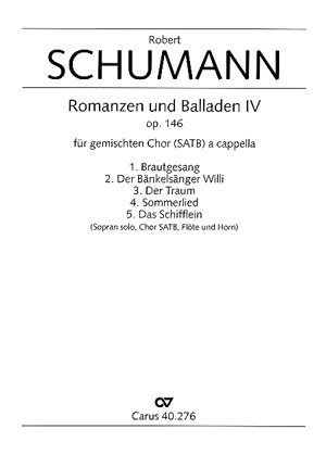 Schumann: Romanzen und Balladen IV op. 146 - hier klicken