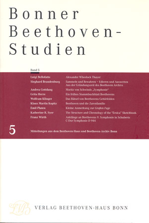 Bonner Beethoven Studien, Band 5 - hier klicken