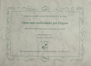 Albrechtsberger: Octo toni ecclesiastici per Organo - hier klicken