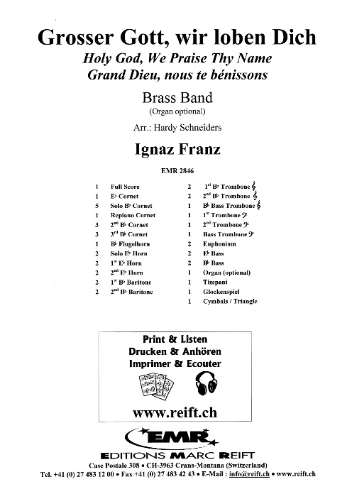 Grosser Gott, wir loben Dich (Holy God, We Praise Thy Name) - hier klicken