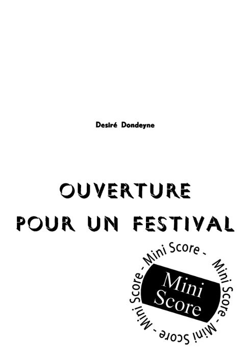 Ouverture pour un Festival - hier klicken