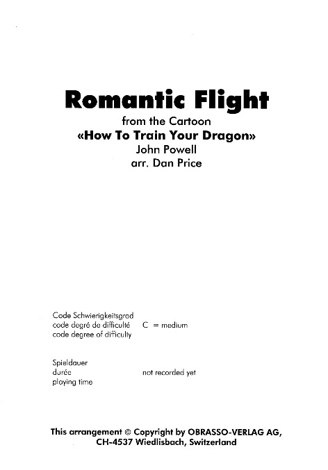 Romantic Flight (from the Cartoon 'How To Train Your Dragon') - hier klicken