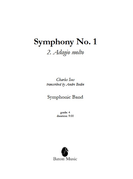 Symphony #1: Adagio molto (2nd Mvt.) - hier klicken