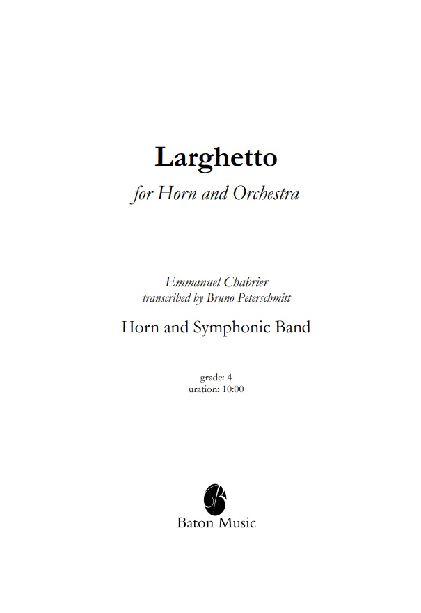 Larghetto (for Horn and Orchestra) - hier klicken