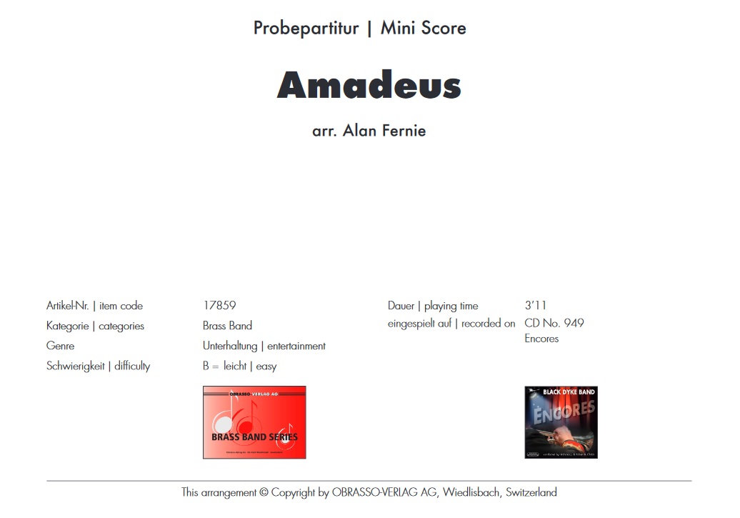 Amadeus (Based on a Theme by Mozart) - hier klicken