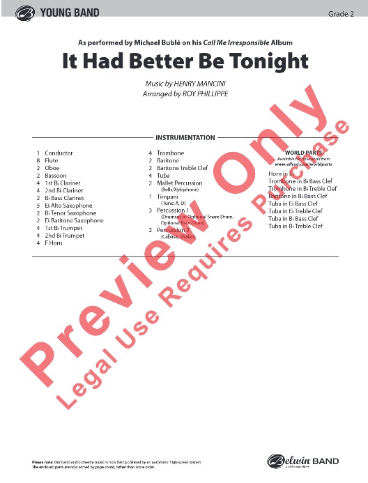 It Had Better Be Tonight (Meglio Stasera) - hier klicken