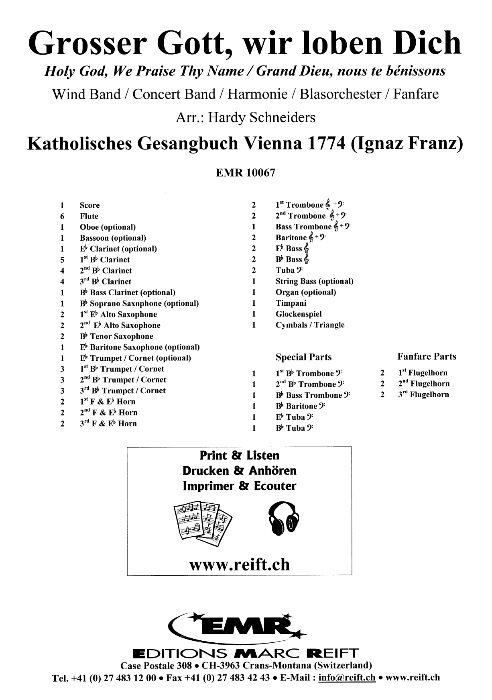 Grosser Gott, wir loben Dich (Holy God, We Praise Thy Name) - hier klicken