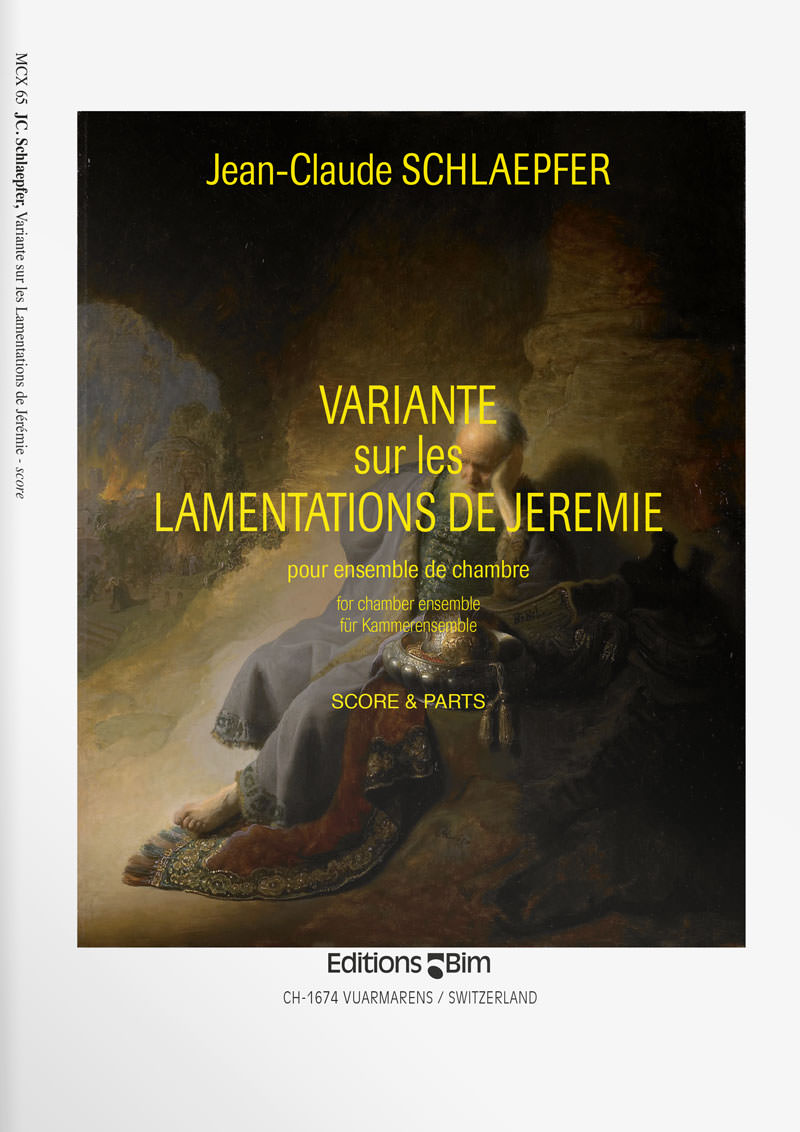 Variante sur les Lamentations de J�r�mie - hier klicken