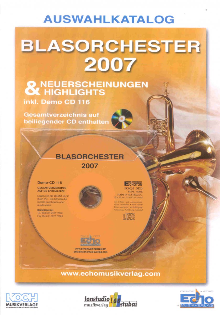 Echo 2007 - Auswahlkatalog Blasorchester - hier klicken Echo 2007 - Auswahlkatalog Blasorchester - hier klicken