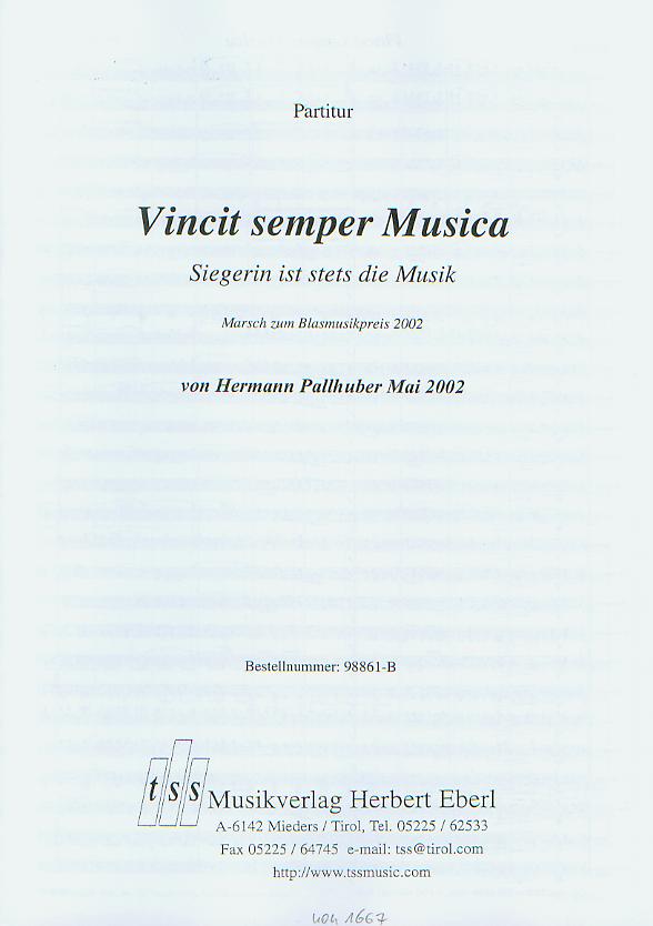 Vincit semper Musica / Siegerin ist stets die Musik - hier klicken