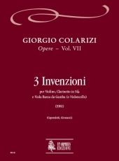 Selected Works #7; 3 Inventions for Violin, Clarinet and Bass Viol (Violoncello)
