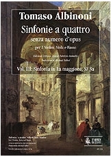 Sinfonias 'a quattro'without Opus number. Vol. 2: Sinfonia in A major, Si 3a. - hier klicken