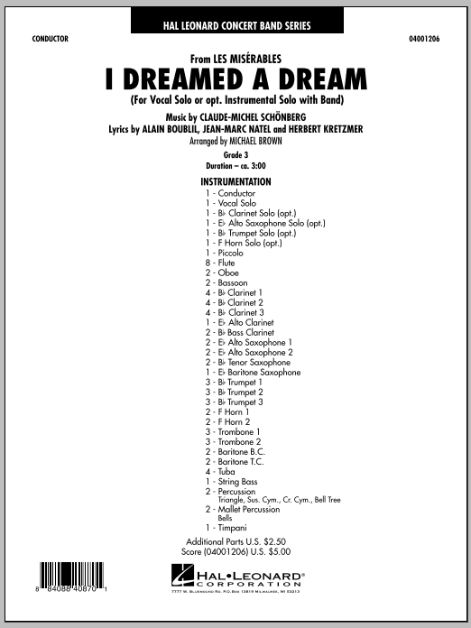 I Dreamed a Dream (from 'Les Misérables') - hier klicken