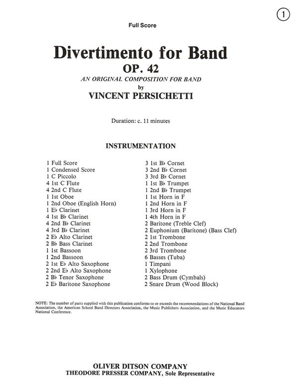 Divertimento for Band - hier klicken