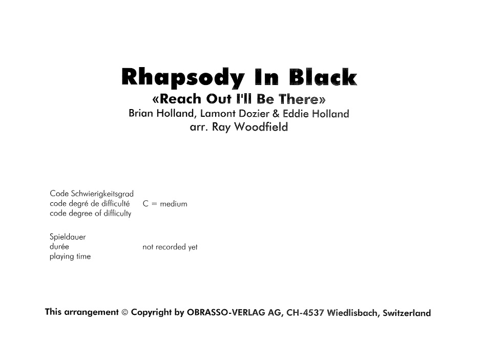 Rhapsody in Black (Reach Out I'll Be There) - hier klicken