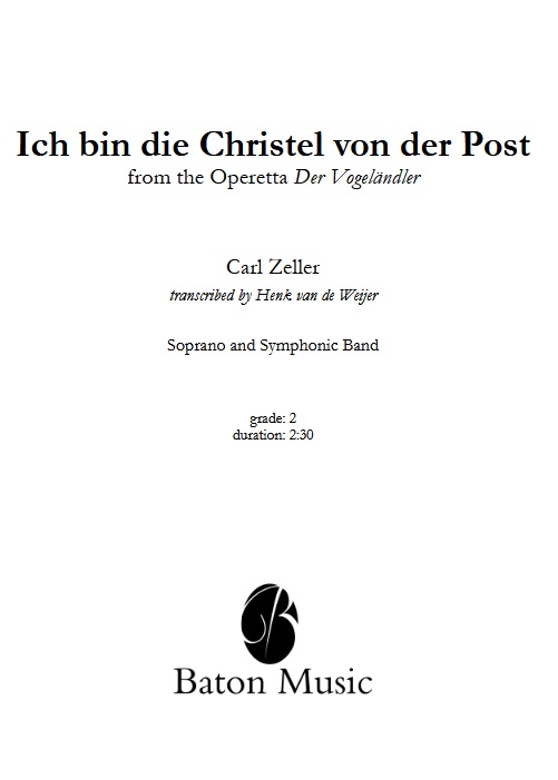 Ich bin die Christel von der Post (from the Operetta 'Der Vogelh�ndler') - hier klicken