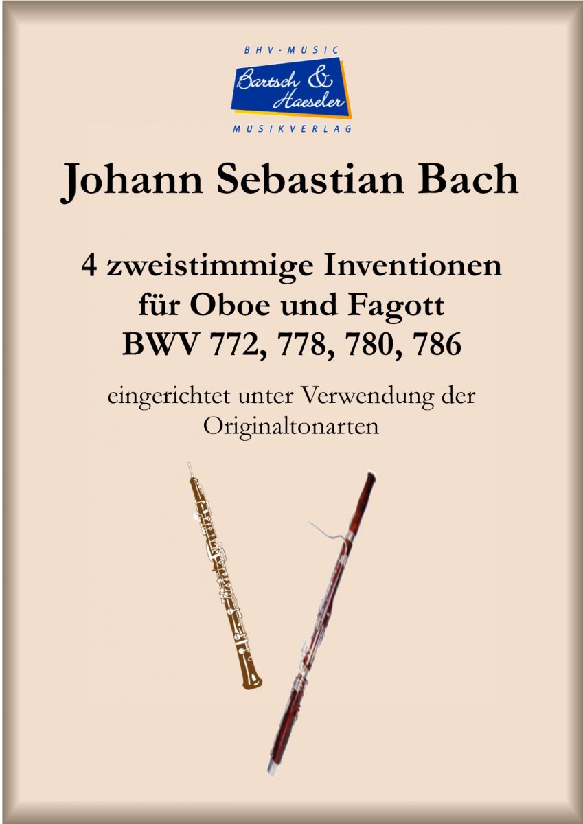 4 zweistimmige Inventionen fr Oboe + Fagott - hier klicken