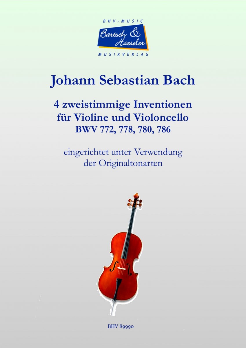 4 zweistimmige Inventionen fr Violine + Violoncello - hier klicken