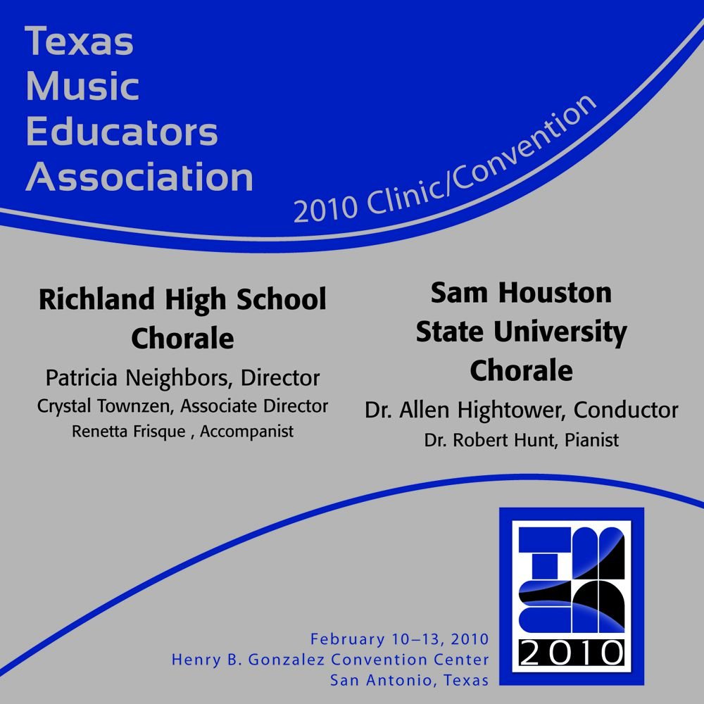 2010 Texas Music Educators Association: Richland High School Chorale and Sam Houston State University Chorale - hier klicken