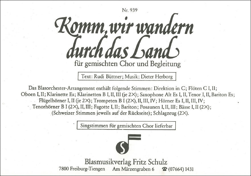 Komm, wir wandern durch das Land - hier klicken