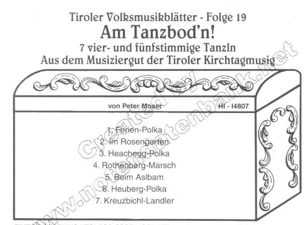 Tiroler Volksmusikbl�tter #19 - Am Tanzbod'n - hier klicken