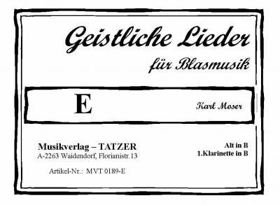 Geistliche Lieder für Blasmusik, Heft E - hier klicken