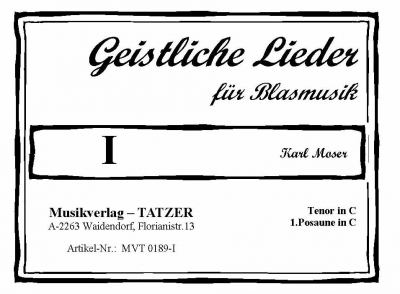 Geistliche Lieder für Blasmusik, Heft I - hier klicken