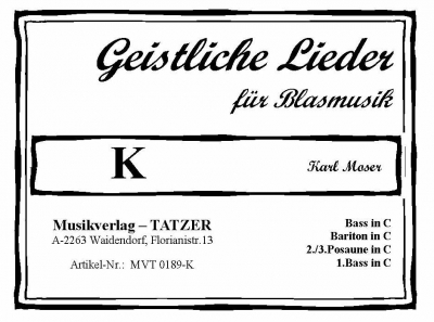 Geistliche Lieder für Blasmusik, Heft K - hier klicken